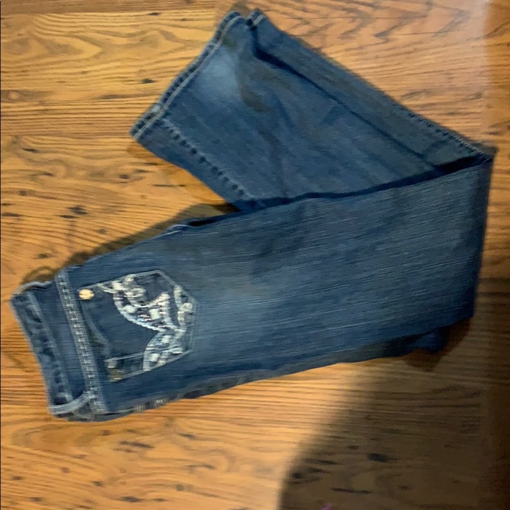 Wrangler rock 47 jeans ultra low rise size 27 X 34